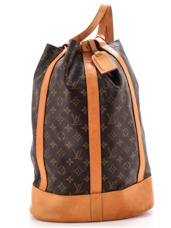 Louis Vuitton VINTAGE Brown Monogram Randonnee Leather Backpack main image 16